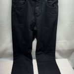 ZARA Women Black Cropped Flare Jeans Raw Hem Distressed Size 8 Photo 0