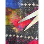 Banaris Abstract Colorful Merino Wool Silk Scarf Wrap 76"x28" Artsy **FLAWS** Red Photo 5
