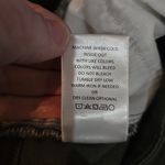 Zenana Outfitters DOP-1617A High Rise Flare Cropped Army Green Chino Pants Raw Hem Work Photo 3