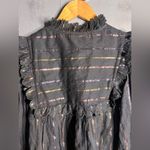 Farm Rio  Metallic Striped Ruffle Top in size XS Photo 9