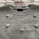 Lumière Lumiere Light Gray Popcorn Crewneck Long Sleeve Sweater, size L Photo 5