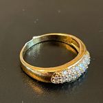 Cute Austrian crystal gold plated ring size 7.5 Photo 1