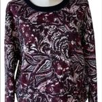 Joie ✨  Burgundy Paisley Cropped Sweatshirt✨ Photo 3