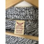 Faded Glory  Womans Size M Open Cardigan Sweater Long Sleeve Pockets Black White Photo 4