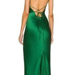 Alice + Olivia  Montana Cowl Neck Slip Gown Maxi Dress Deep Emerald Green Sz 8 Photo 1