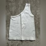 Suzette Collection  White One Shoulder Tank Top Photo 2