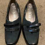 Womens Mephisto Black Faux Suede Leather Slip On‎ Wedge Loafers Size 8.5 Photo 0