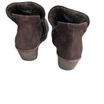 Fly London  Chocolate Brown Suede Yip Women’s Wedge Booties Size 41 Minimalist. Photo 3