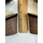 Franco Sarto Franco Sarlo Mandi Blk Suede Block Heel Shoes Peep Toe Buckle Sz 6.5 Sling Back Photo 8