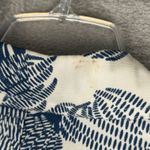 Coldwater Creek Blazer Womens 2X Blue White Linen Blend Minimalist Career Photo 5