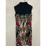 Jude Connally Dress Size Small Colorful Paisley Sleeveless Stretch Shift USA Black Photo 9