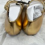 ZARA  Gold Ballet Buckle Shoes Photo 5