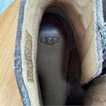 UGG  Grey Suede Lace Up Ankle Boots Block‎ Heel Women Photo 10