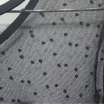 Rock Steady Black Sheer Polka Dot Lace Sweetheart Bodice Rockabilly Peplum Top Size M Photo 5