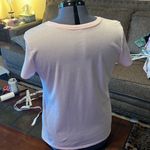 Ladies Tshirt pale pink with black letter Sz L new condition Size L Photo 3