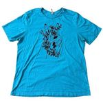 Handmade Witchy Peace Sign Wildflowers Boho Blue T Photo 0