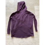 Athleta  women's Maroon Cropped Hooded‎ pullover Size XS Fleece Sweatshirt Photo 6