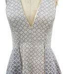 Prose &‎ Poetry Blue and Cream Textured Geometric Print Dress Dress Size Small Photo 2
