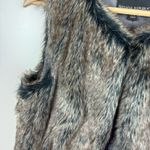 Banana Republic Womens Grey Faux Fur Vest in Smoky Grey Sz XS | Winter Neutral Photo 1