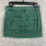 We The Free Womens Size 28 Denim Front Zipper Mini Skirt Green Photo 6