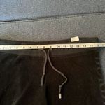 Burberry London Women’s Joggers Sz Small Black Velvet Wide Leg Full Leg Logo Photo 11