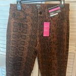 a.n.a NWT A New Approach Perfect Skinny Jeans Mid Rise Brown Snake Skin Photo 2
