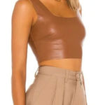 Commando  Faux Leather Crop Top Size Small Photo 0