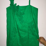 Antonio Melani NWT  Mini Dress Shift 4
Sleeveless Linen Blend Green with
Pockets Photo 0