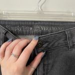 Simply Vera Vera Wang Straight Leg Jeans with Zippers Gray Size 10 Photo 4