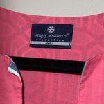 Simply Southern  Collection small women's 3/4 sleeve blouse blue, pink geometric Photo 2