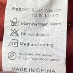 Linen Cotton Blend Rust Sleeveless Comfy Summer Jumpsuit Red Size XS Photo 8