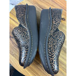 Alegria Women's Black Bronze Floral Loafers Size 9.5 Photo 7