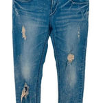 Women's Ripped Jeans Skinny Sleg Mid Rise Denim Distressed Blue Size 26 Photo 0