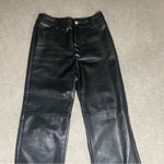 Princess Polly Black Faux Leather Pants Women’s 4 Vegan High Rise Straight Leg Photo 5
