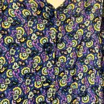 Rhode Gathered printed sateen maxi dress royal blue size S C3 Photo 4