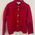 Lisa International Vintage Red and Gold 100% Wool Jacket sz Large Photo 0