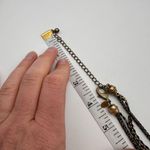 Chico's Chico’s multi-strand‎ gold & black marbled pendant statement necklace layered Photo 7