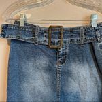 Zana Di Vintage Y2K 90s Belted Denim Mini Skirt Photo 1