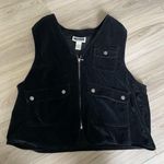 Bryn Connelly Vintage Black Zip Corduroy Vest Casual Size XL Black Photo 0