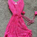 Surf Gypsy Pink Knitted Beach Cover Up  Photo 0