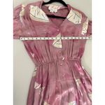 Vintage 80s Argenti 100% Silk Pink Jacquard Midi Long Photo 2