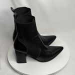 Blondo  Ikler Waterproof Women’s Black Leather Mid-Calf Pull On Knit Booties 7.5M Photo 1