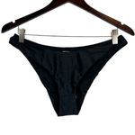 J.Crew  Women’s Classic Black Curved-waist cheeky bikini bottom Size Medium NWT Photo 1