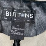 Buttons Women’s  Leather Jacket Photo 3