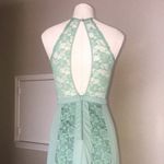 Sage green Rose Panel Lace Maxi Summer Dress Photo 7