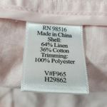 Coldwater Creek Womens Jacket Size PL Baby Pink Shimmer Linen Blend Tie Belt Photo 7