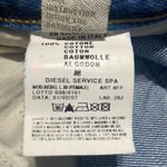 Diesel  Bebel Embroidered Pockets Leather Mini Pocket Low Rise Straight Leg Sz 24 Photo 6