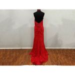 Sherri Hill 56134 Red Lace Halter Gown Sz 14 Photo 4