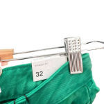 ZARA Washed Green High Waisted Denim Straight Cropped Jeans Size 0 Photo 12