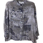 Chico's Vintage  Japanese Print Rayon Button Up Blouse RARE Photo 0